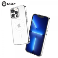 قاب محافظ مگنتی گرین لاین آیفون Apple iPhone 13 Pro Max Green Lion Magsafe Delgado Clear Case