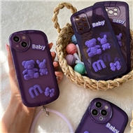 قاب Purple Baby با بند قلبی مناسب برای Apple iphone 14