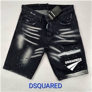 شلوارک جین زاپ دار dsquared مشکی خط دار