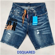 شلوارک جین زاپ دار آبی dsquared