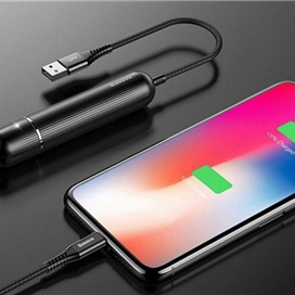 پاور بانک با کابل شارژ لایتنینگ بیسوس Baseus Energy 2in1 Power Bank Cable CALXU-01