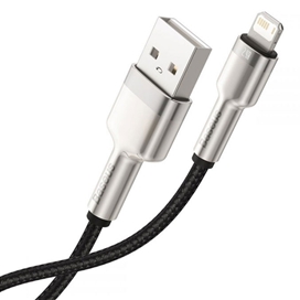 کابل شارژ سریع و انتقال داده لایتنینگ بیسوس Baseus Cafule Metal Lightning Cable 1m 2.4A