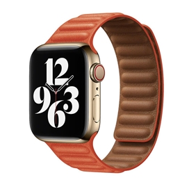 بند چرمی اپل واچ برند جیتک مدل Umber Leather Link for apple watch 42/44/45mm