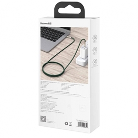 کابل شارژ سریع و انتقال داده تایپ سی به تایپ بیسوس Baseus Cafule Series Metal Data Cable Type-C to Type-C 100W 1m CATJK-C06