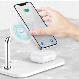 شارژر بی سیم رومیزی 15 وات رسی Recci 3 in 1 Magnetic Wireless Charger RCW-20