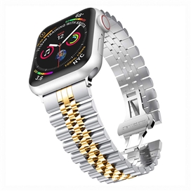 بند اپل واچ جیتک مدل G-Tech Butterfly Buckle Watch Band Strap SilverGold 38/40/41mm