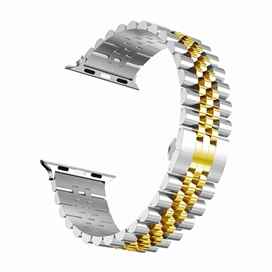 بند اپل واچ جیتک مدل G-Tech Butterfly Buckle Watch Band Strap SilverGold 38/40/41mm