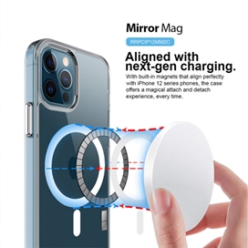 قاب آیفون 12 پرو مکس برند راکرز Rockrose Mirror Mag case iPhone 12 Pro Max