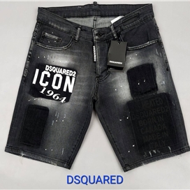 شلوارک جین دسکوارد DSQUARED زاپ دار خط دار