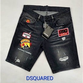 شلوارک جین زاپ دار dsquared خط دار